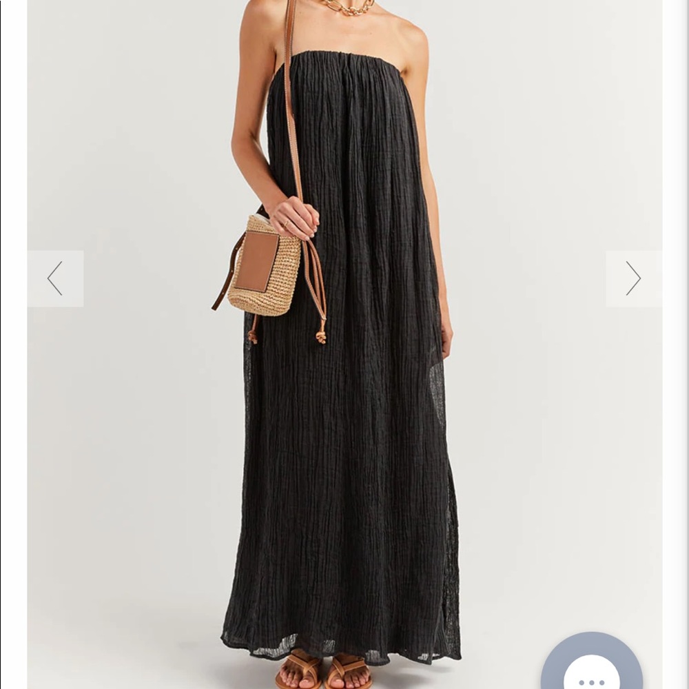 Dissh Nicol Black Strapless Maxi Dress